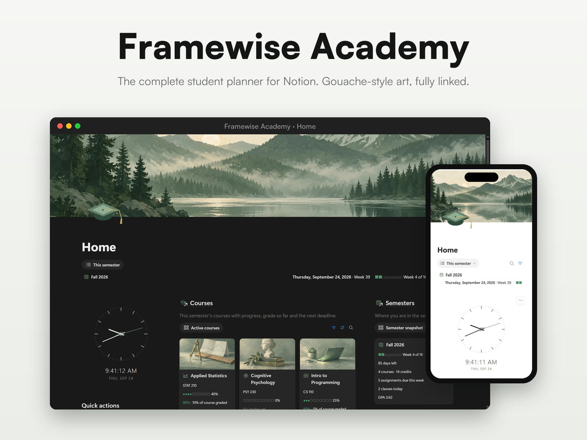 Framewise Academy 2.0, part of the Student Bundle